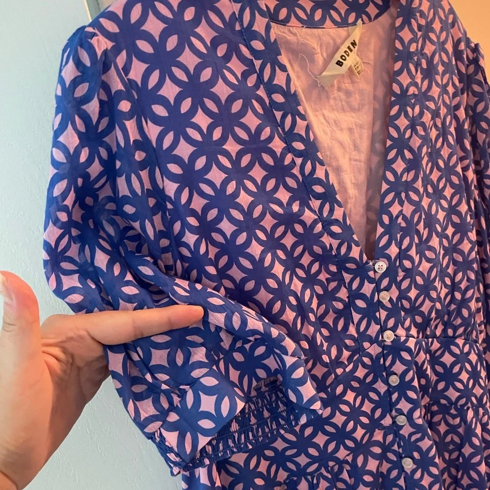 NEW NWT Boden Midi Checked Summer Dress - Picture 13 of 14